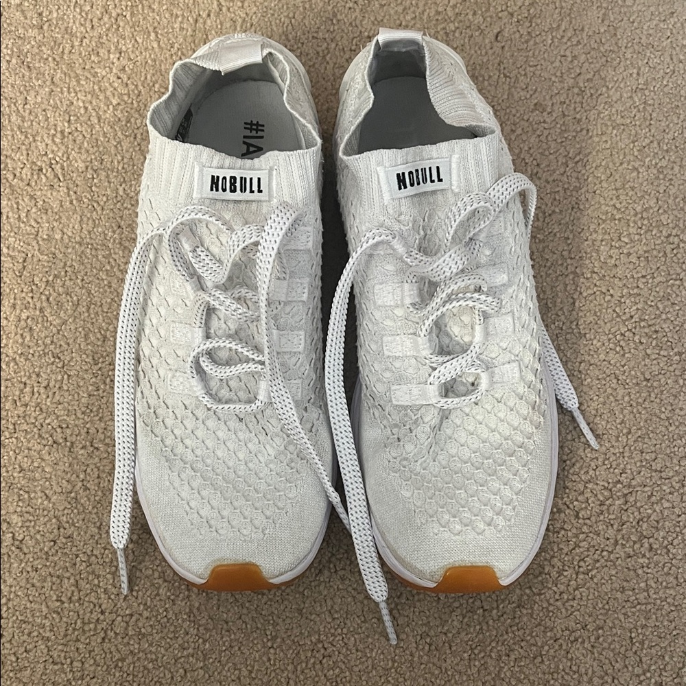 NOBULL Men's Light Gray Knit Athletic Shoes